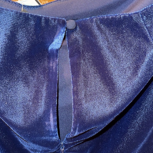 BR Blue Velvet Shift Dress - size 16 - Picture 5 of 6